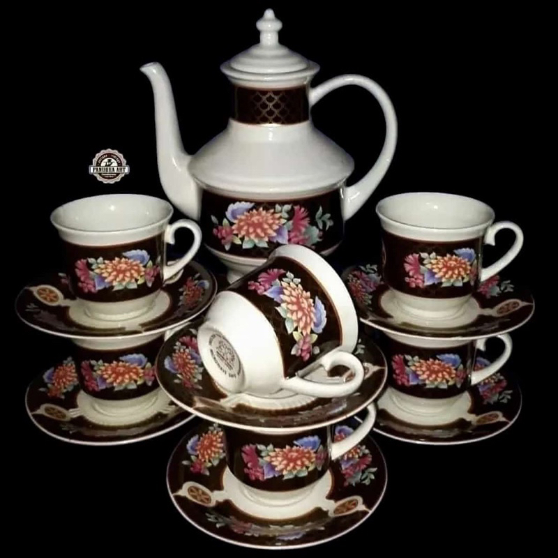 Teaset NORITOKI ROYAL japan lawas motif bunga