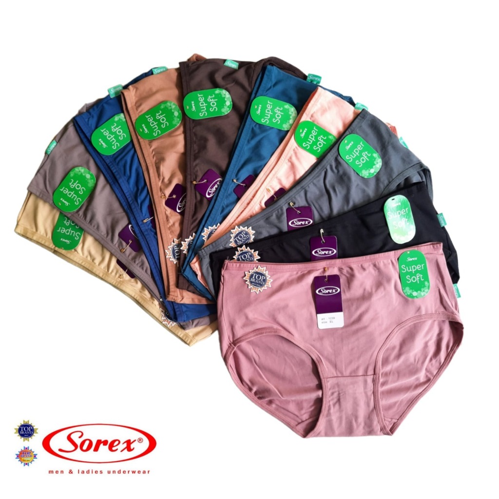[3 PCS] Celana Dalam SOREX 1239 Super Soft Wanita Dewasa, CD Perempuan Remaja Karomah Al Majar