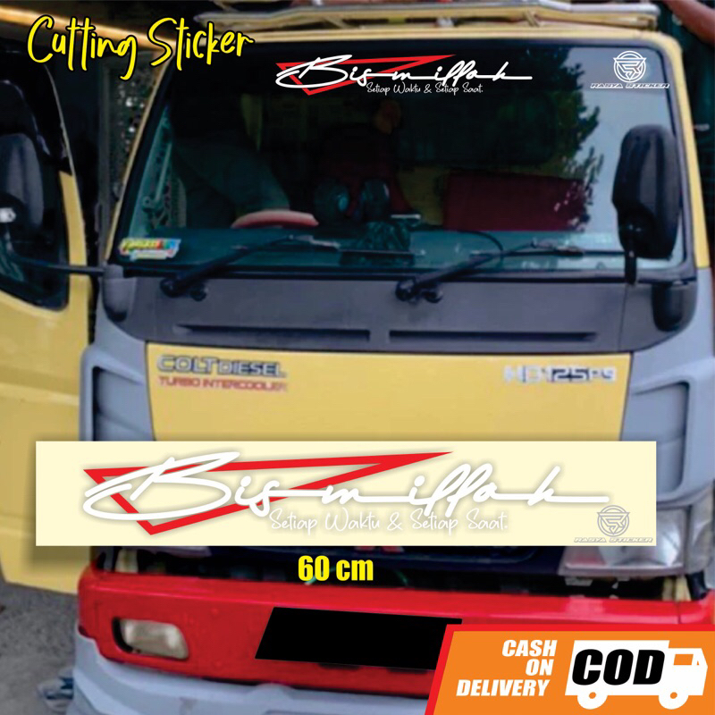 Stiker Kaca Depan Stiker Bismillah Stiker Pick Up Truck Canter L300 Stiker Bismillah