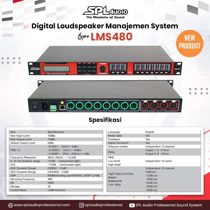 dlms SPL AUDIO LMS480 4in 8out