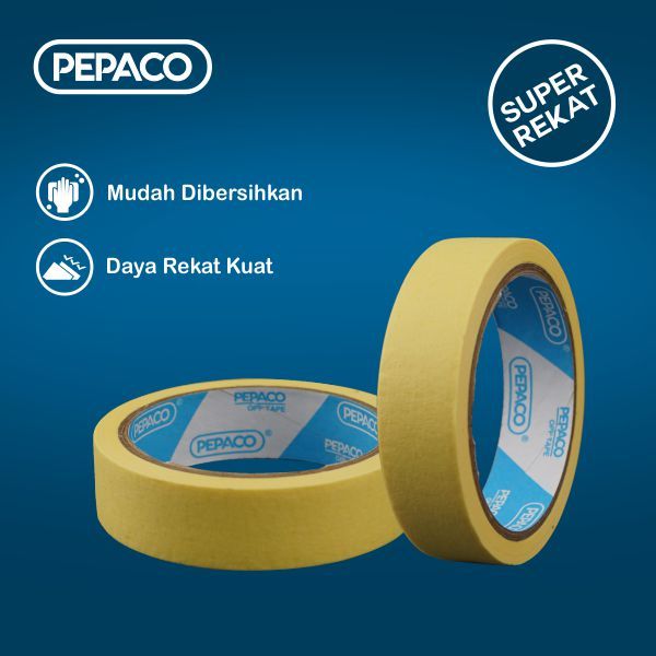 

PEPACO MASKING TAPE, LAKBAN KERTAS, 1 INCH X 20 YARD, 2 ROLL