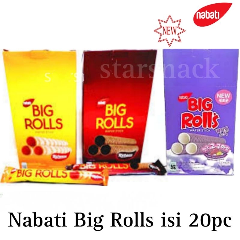 

Nabati Big rolls keju coklat Goguma isi 20pc/kotak