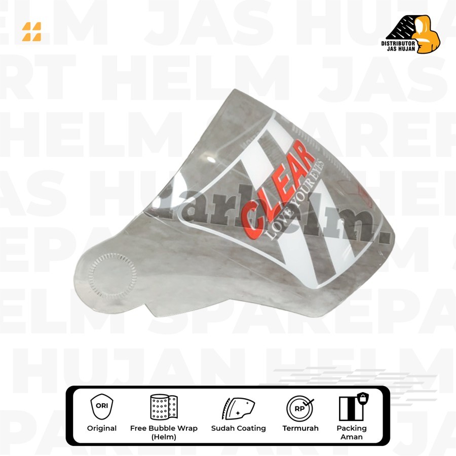 KACA HELM WTC PET, AGIVA PET, RN, TAKACHI MERK CLEAR