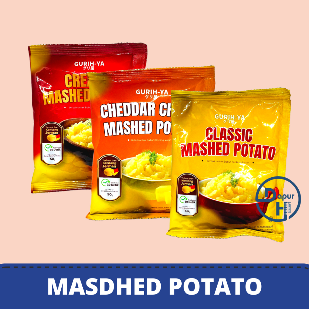 

GURIH-YA Mashed Potato Creamy Cheese 50 g Halal | Tepung Kentang Instan