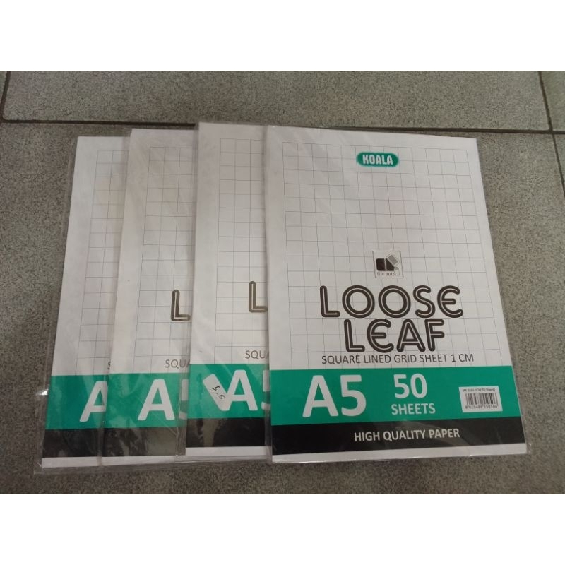 

LOOSE LEAF KOALA/ISI MAP BINDER UKURAN A5-50 LEMBAR KOTAK BESAR