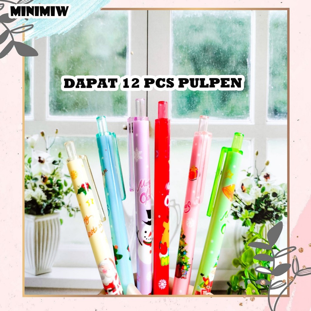 

SELUSIN (12 PCS) PULPEN CETEK NATAL BENING WARNA WARNI PC-1010 PEN PENA BOLPEN DAN TINTA BOLPOIN CHRISTMAS LUCU ANAK ALAT TULIS KANTOR SEKOLAH MURAH TERMURAH COD