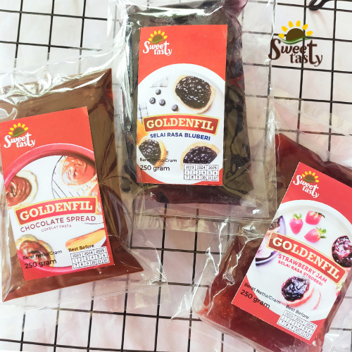 

Goldenfil Repack 250 gram Selai Starwberry - Blueberry-Chocolate Spread 250 gram