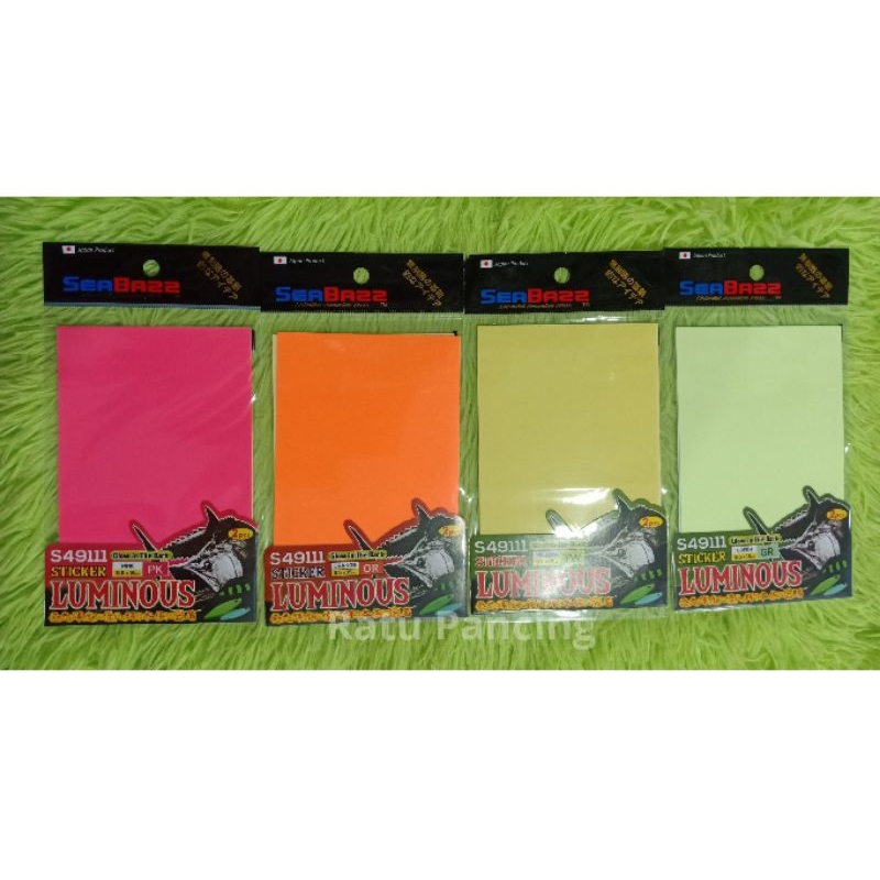 Stiker GID (Glow In the Dark) Skotlet Seabass 1 lembar