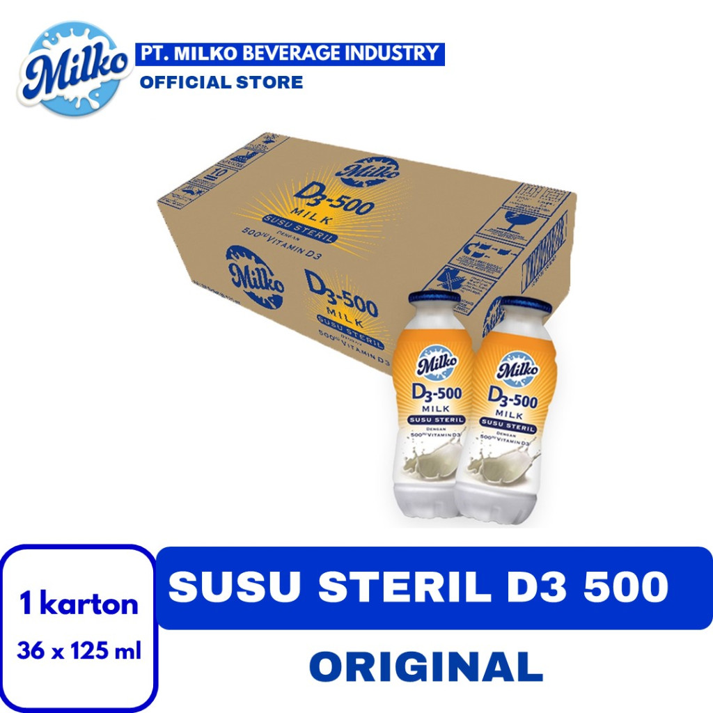 

MILKO SUSU STERIL D3-500 36x125 ML