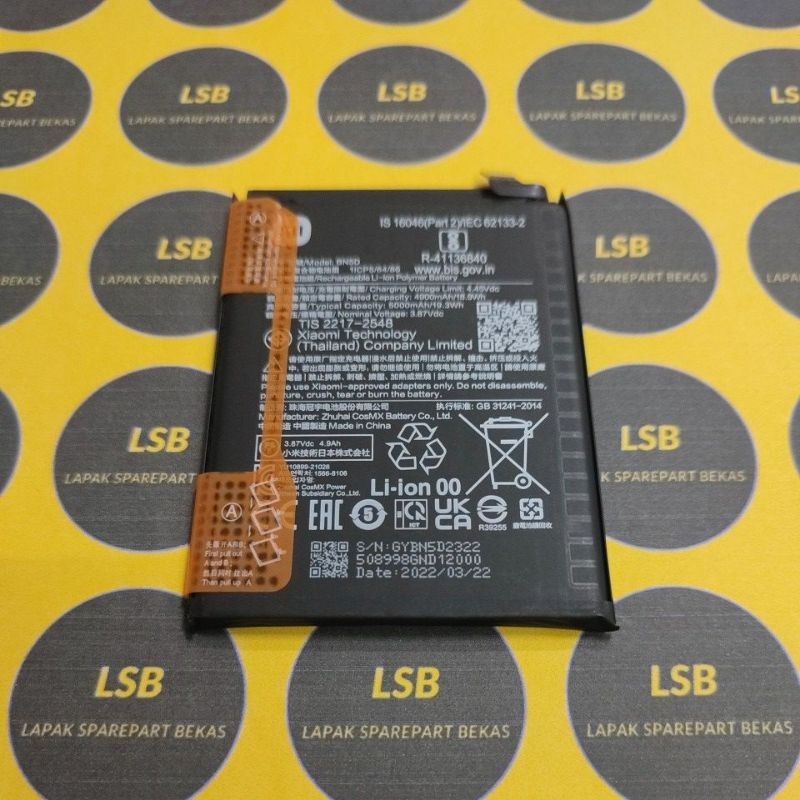 baterai batre xiaomi redmi note 11/11s 4g poco m4 pro original bekas