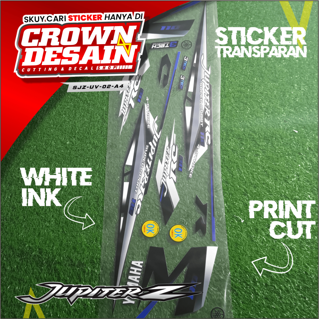 Striping Transparan Jupiter Z Jupiter Burhan - Stiker Striping Jupiter Z Old Variasi Transparan - SJ