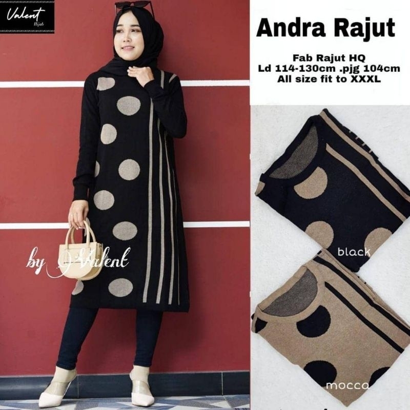 Tunik muslim jumbo modern,andra rajut Tunik jumbo,atasan wanita,dress wanita
