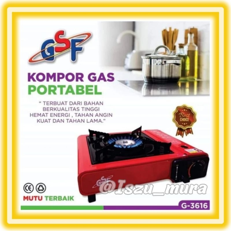 KOMPOR PORTABLE 2IN1 GSF/KOMPOR GAS STOVE PORTABLE/kompor gas PORTABLE