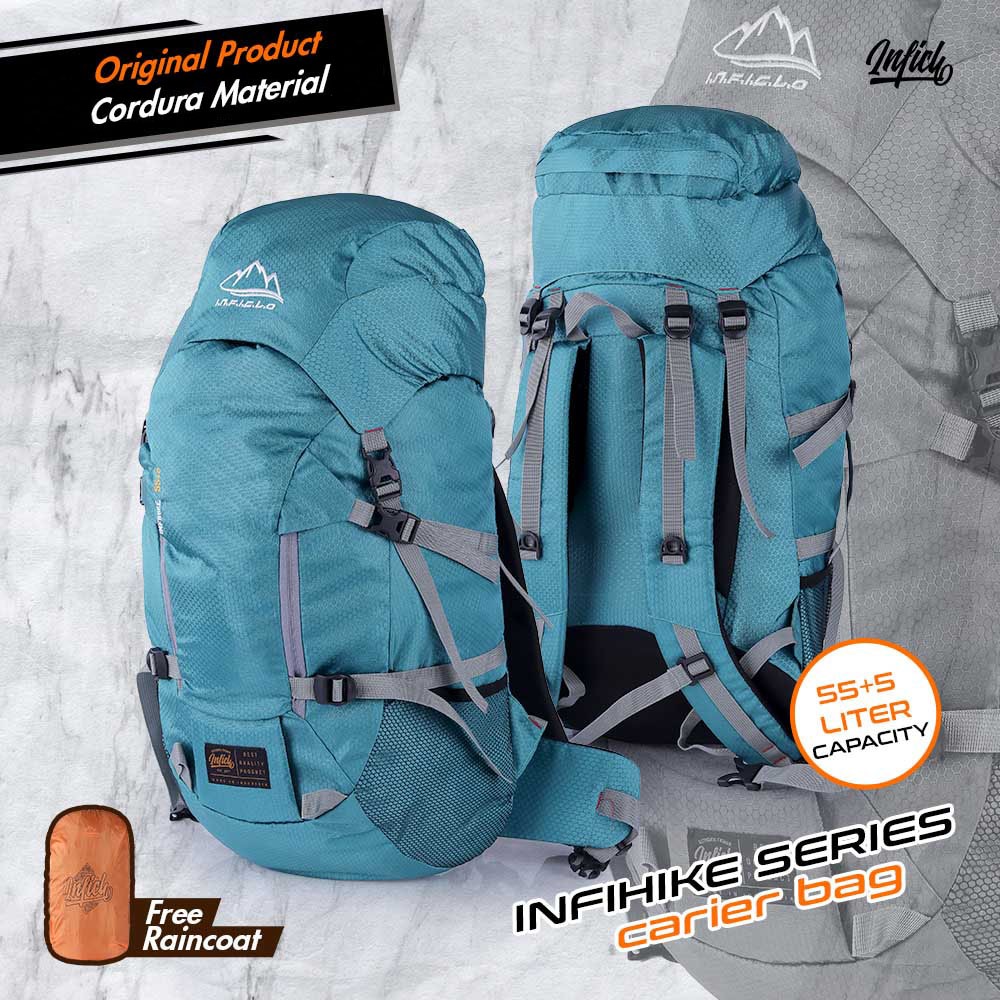 Tas Carrier Gunung 60L Backpack Hiking Camping Travel 60 Liter Keril