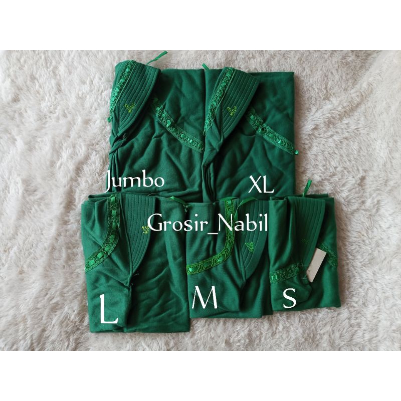 Jilbab Sekolah Anak Hijau Botol Serut Pita Paud TK SD SMP SMA