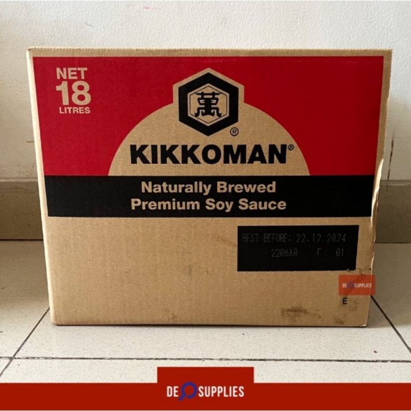 

Kikkoman Soy Sauce 18L - Shoyu Premium Kecap Asin 18 Liter Singapore