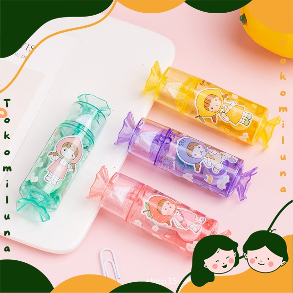 

Glue tape candy girl lem roll adhesive tape lucu cute kawai HB1403