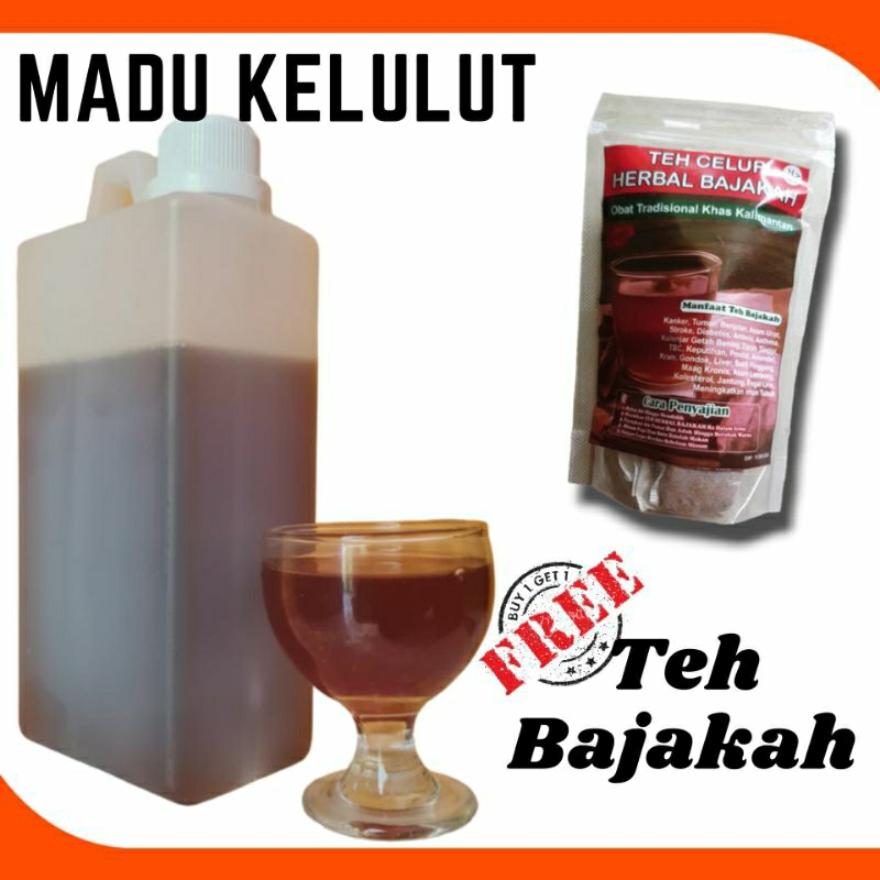 Madu kelulut trigona 1 kg  Bonus teh Bajakah Borneo asli kalimantan Super Antibotik dan inflamasi