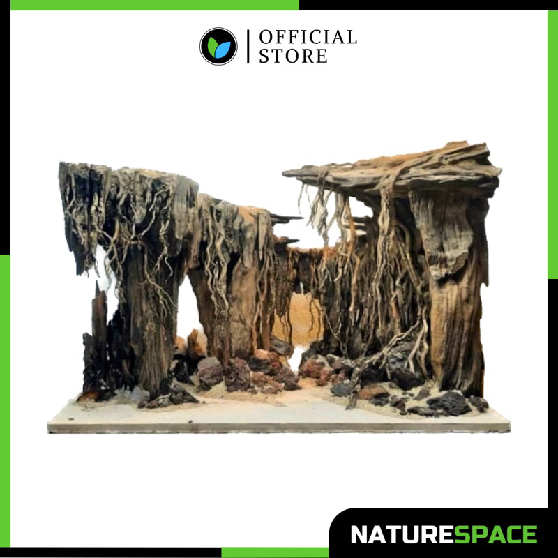 HARDSCAPE AQUASCAPE JUNGLE STYLE UNTUK DECORASI AQUARIUM ANDA (tersedia ukuran 30-60cm) BISA REQUEST