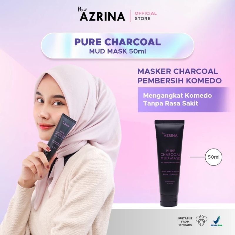 Azrina Pure Charcoal Mud Mask 50 gram