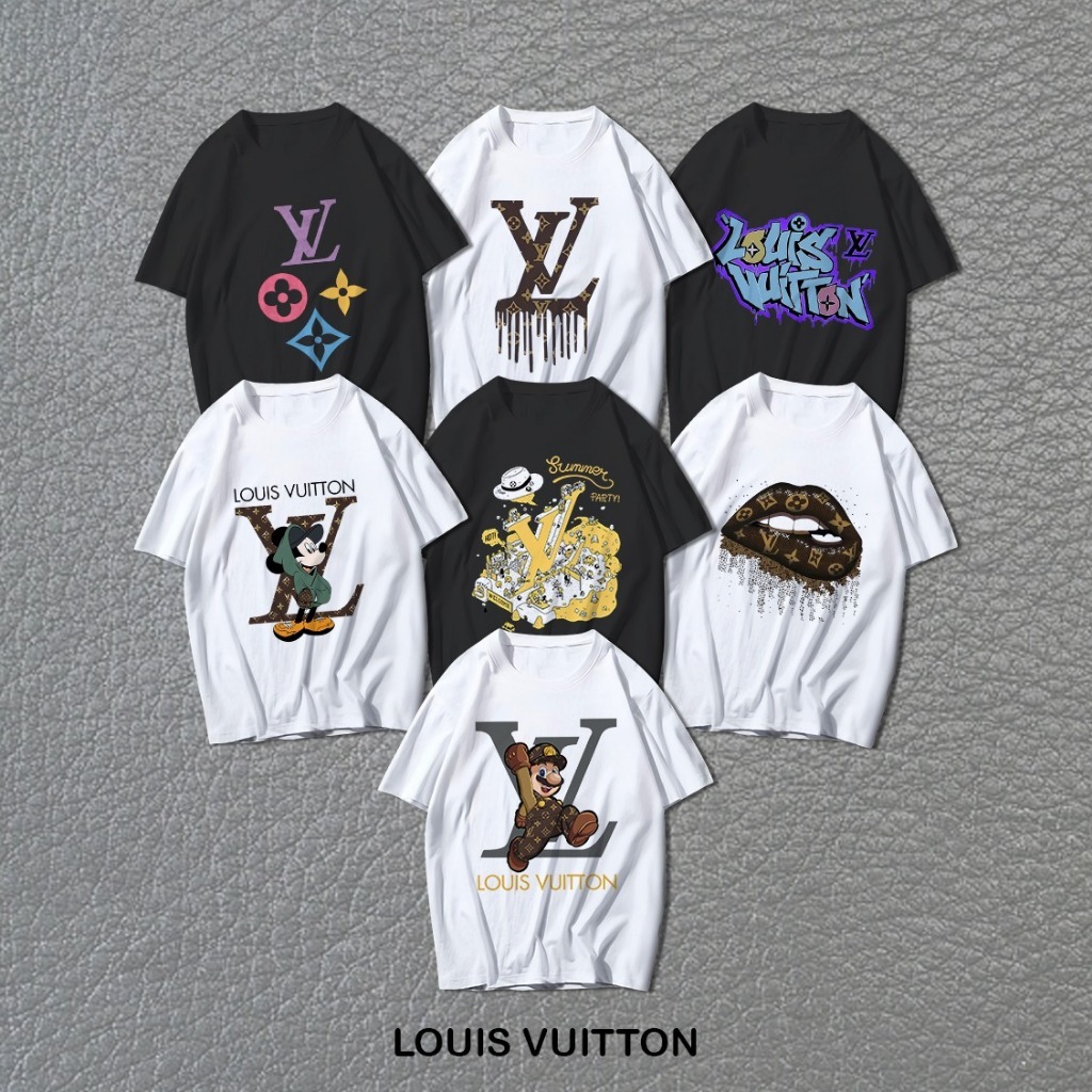 Baju Kaos T Shirt Cotton katun 100% original combed 24s Premium Pria Wanita Unisex louis vuitton BS