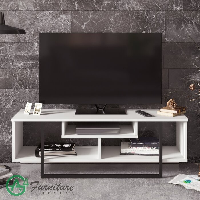 Meja TV Minimalis Twila Warna Duco Putih
