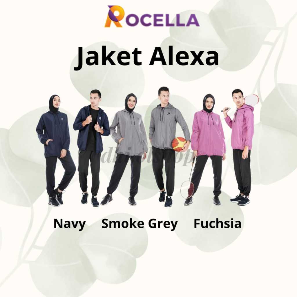 Jaket Olahraga Wanita Parasut Jumbo Rocella Jaket Alexa Jaket Olahraga Parasut Unisex Jaket Olahraga