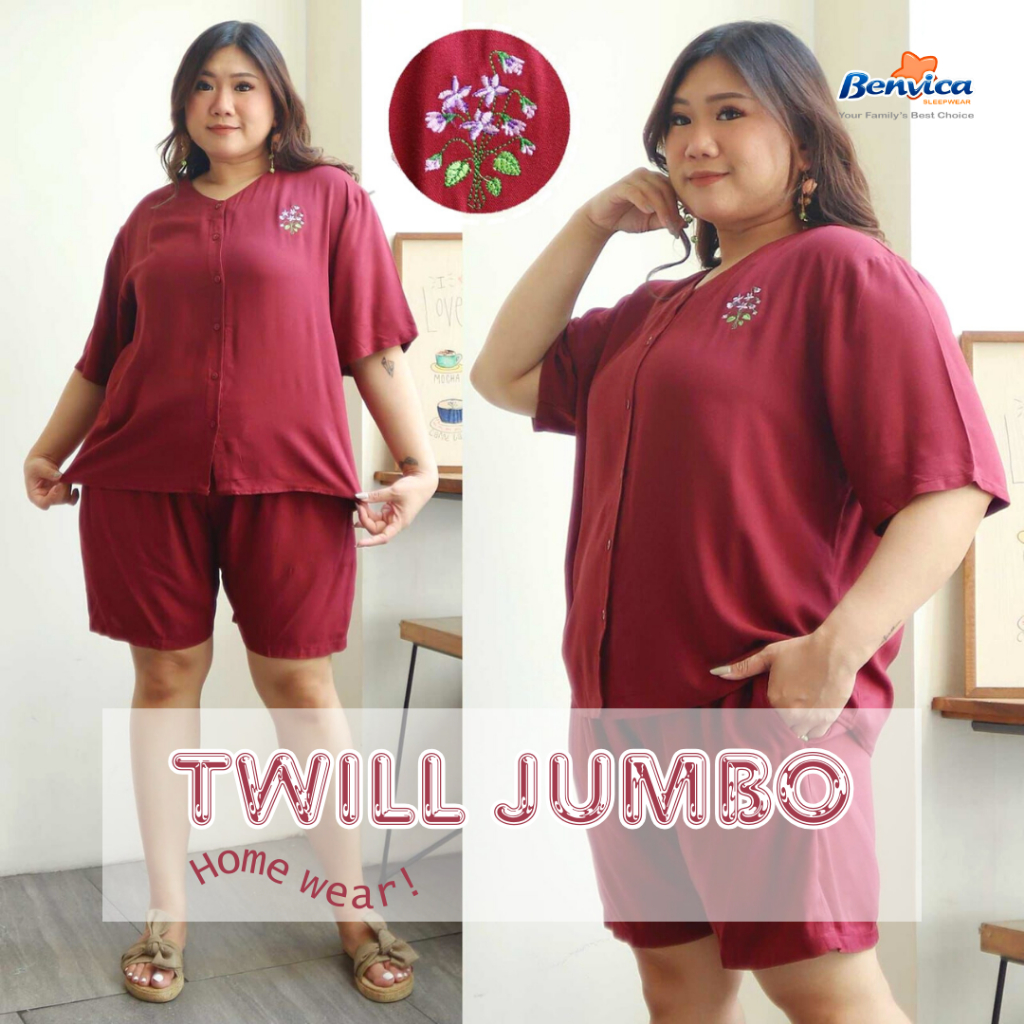BAJU TIDUR RAYON TWILL PREMIUM JUMBO