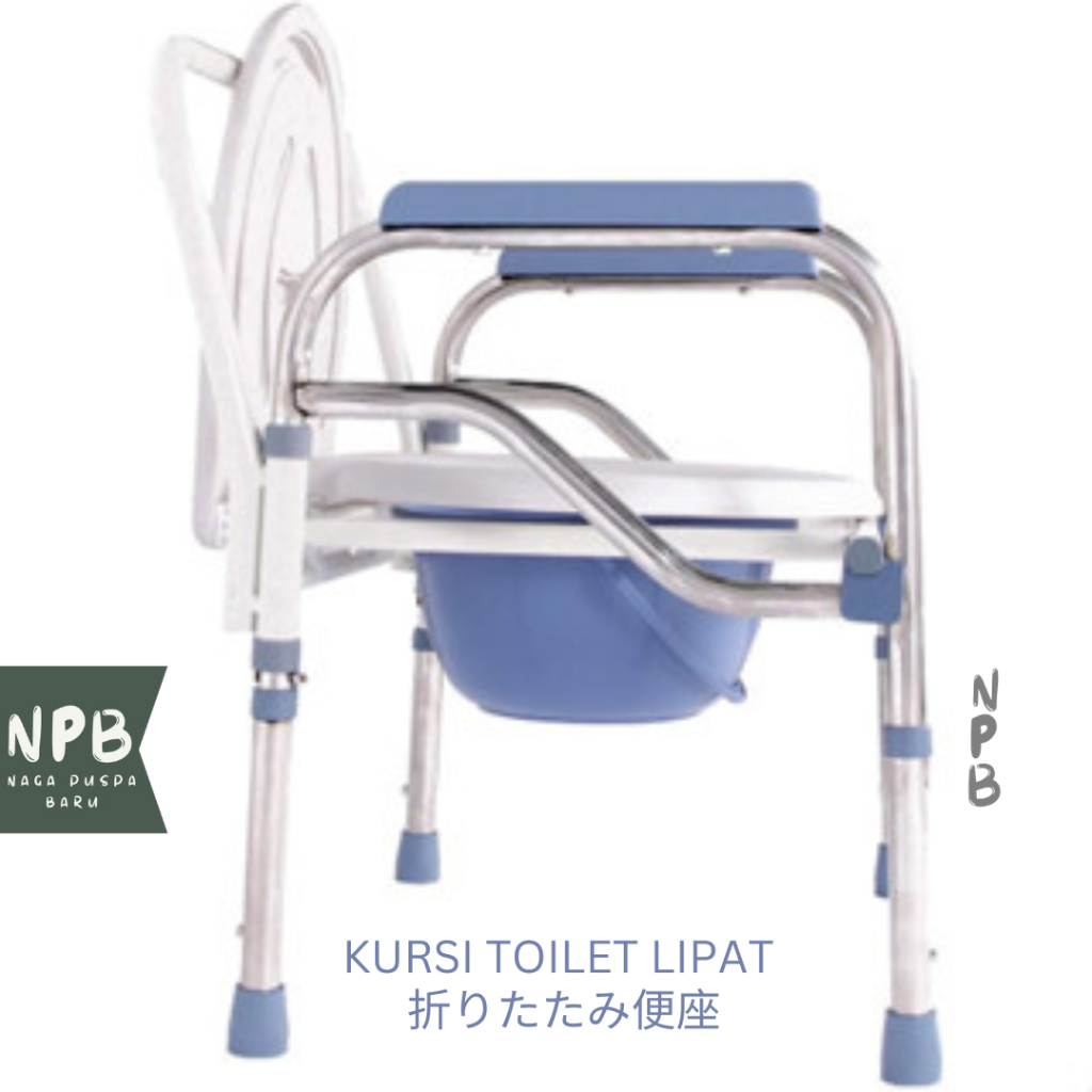 KURSI TOILET LIPAT LANSIA KHUSUS PISPOT BAB - KURSI WC TOILET PORTABLE