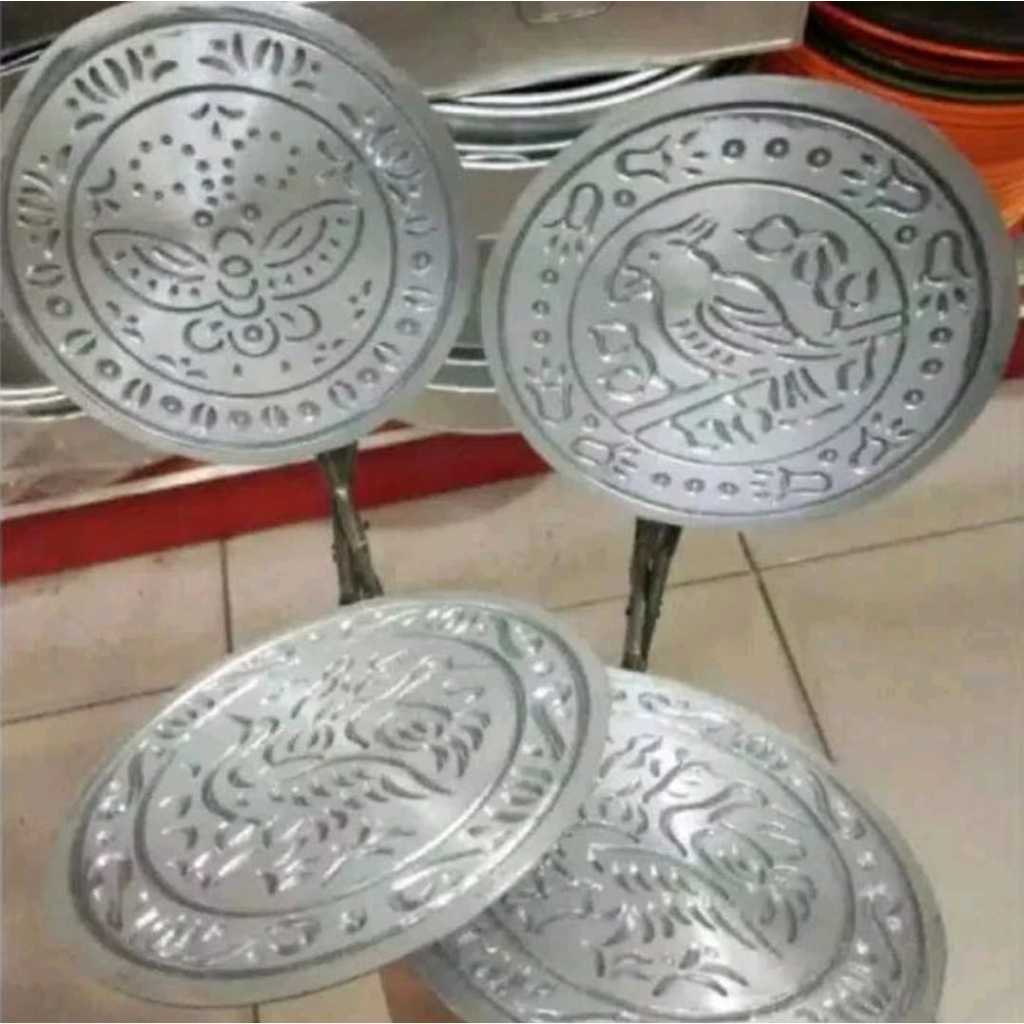 Cetakan Kue Semprong Bulat Manual Aluminium 4.5" Egg Roll Maker Cake