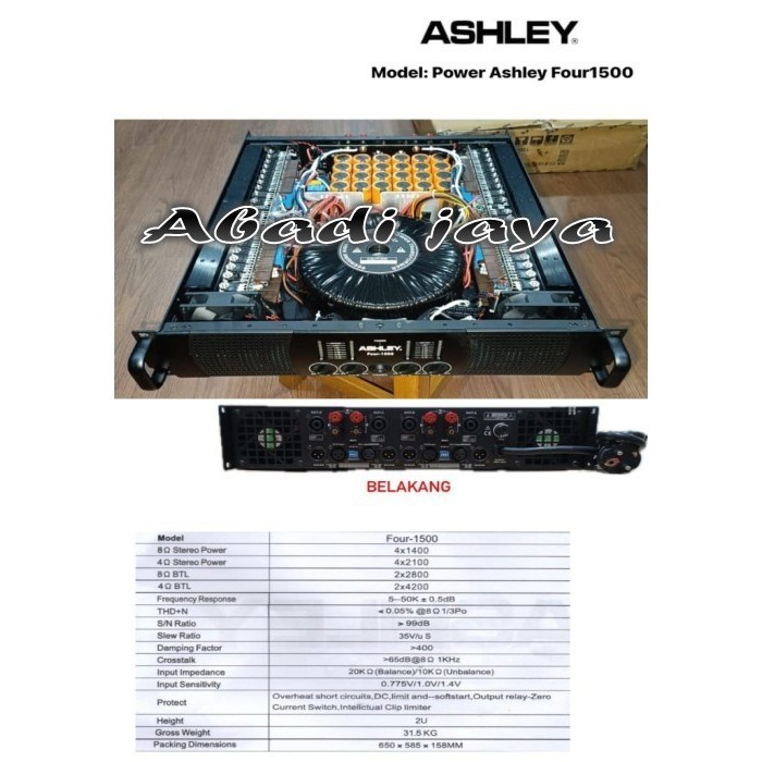 Power Ashley four1500/ four 1500 / four-1500 ori garansi resmi