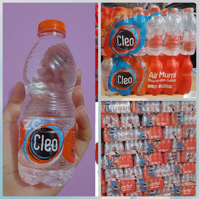 

Air minum botol * CLEO * 220ml 1 krat isi 24 botol