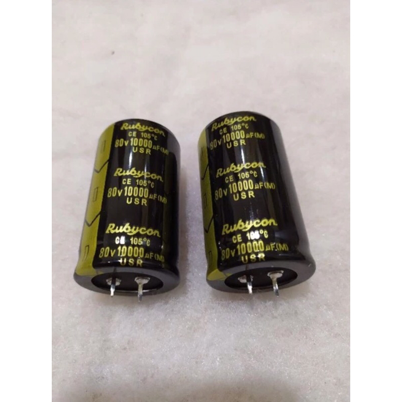 elko kapasitor 10000uf 80v Rubycon Full HITAM original / elco 10000 uf 80 volt