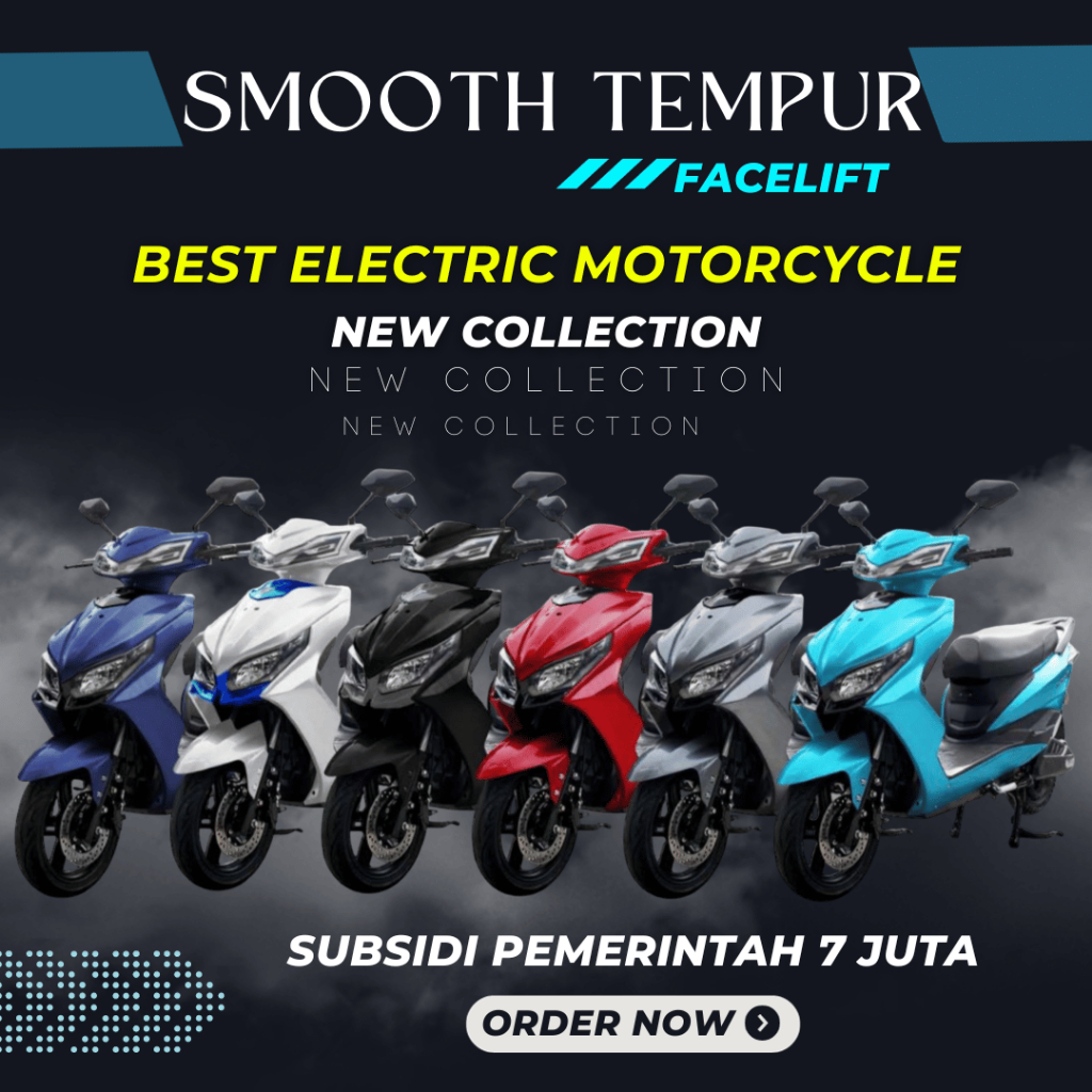 Motor Listrik Smoot Tempur Motor Listrik Tanpa di cas Motor Smoot Swap Motor Subsidi Motor Smoot Tem