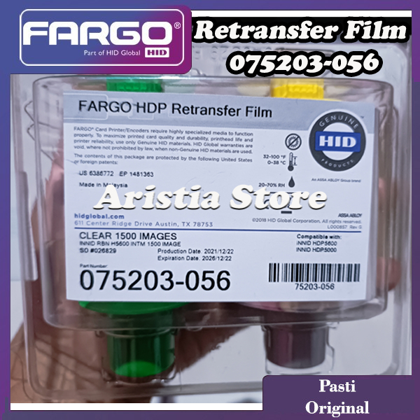 Ribbon Fargo INNID HDP5600 e-KTP HDP5000 Retransfer film 075203-056