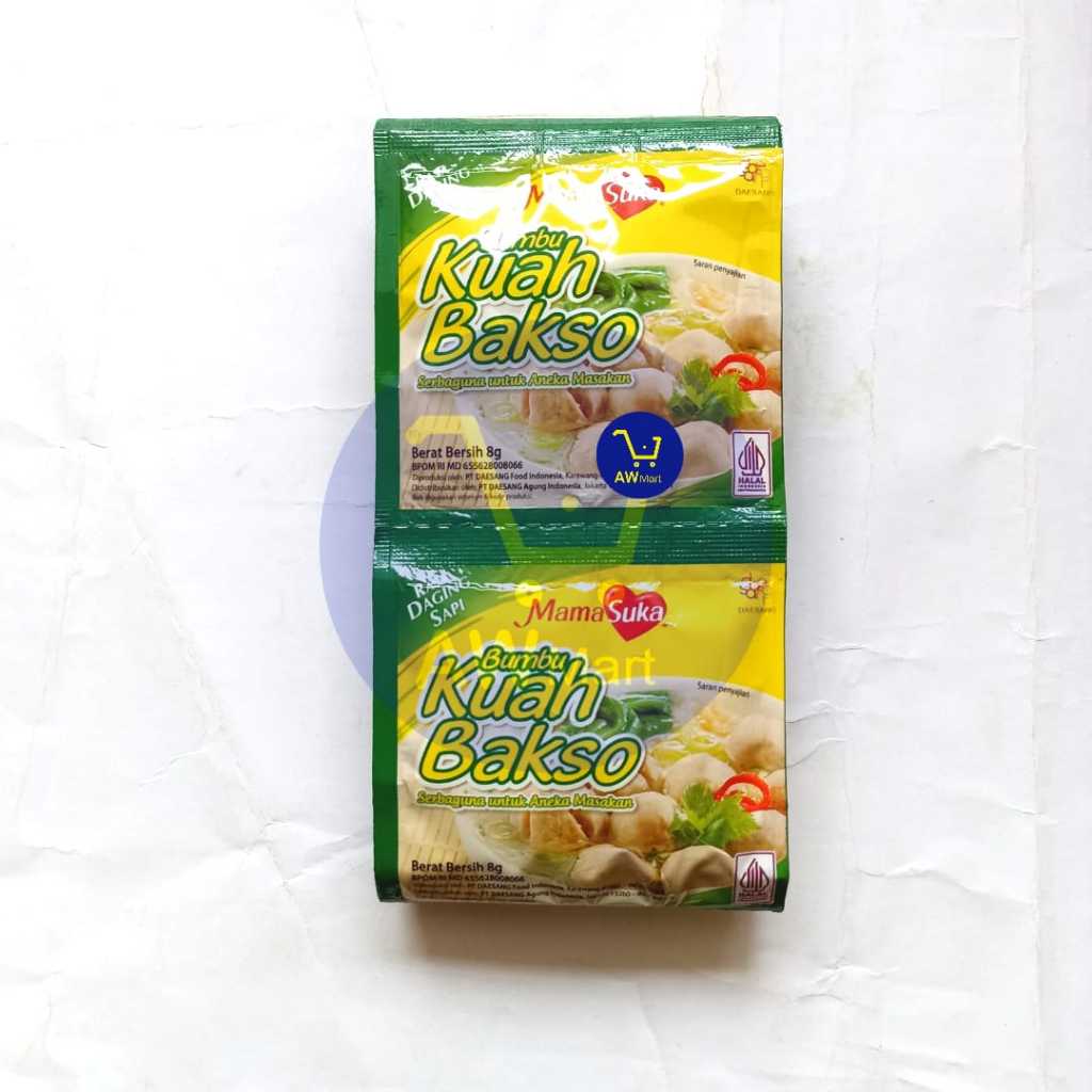 

MAMASUKA KUAH BAKSO RENCENG ISI ( 12 SACHET X 8 GRAM ) - BUMBU KUAH BAKSO RENCENG ISI 12 SACHET