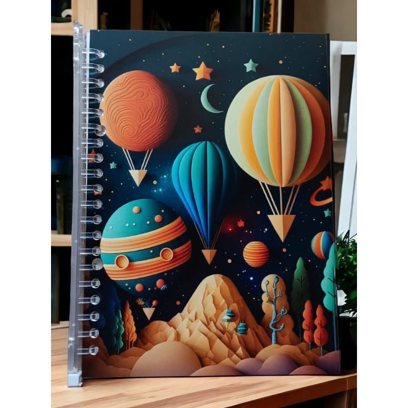 

REFILLABLE NOTEBOOK A5/NOTEBOOK RING SPIRAL PLASTIK TRANPARAN ISI LOOSE LEAF 20 RING/NOTEBOOK LOOSE LEAF BISA DIISI ULANG