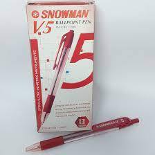 

balpoin pen snowman v5 0.7mm merah per pcs