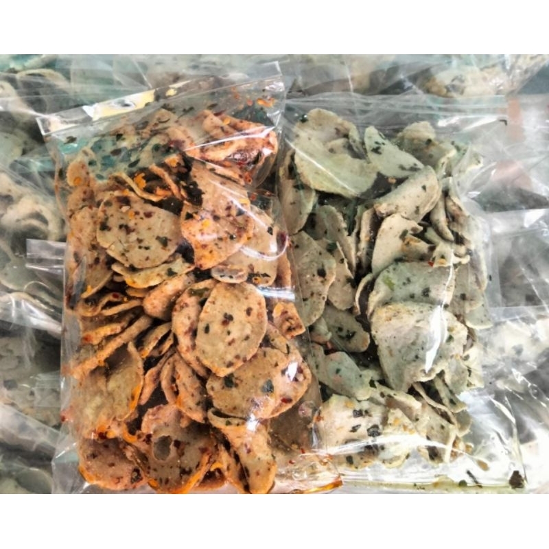 

Basreng cikruh daun jeruk. Rasa pedas & original