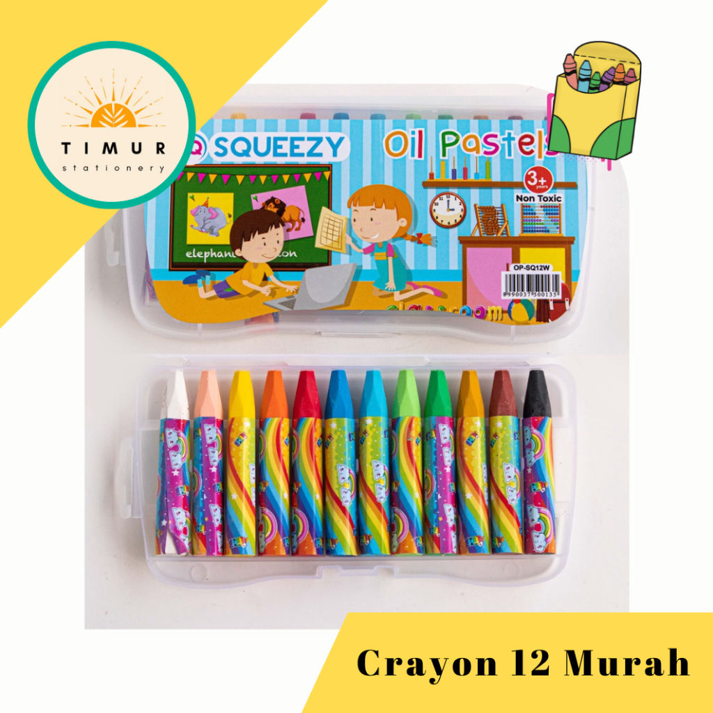 

Crayon Krayon 12 Warna Murah Squezzy per Set