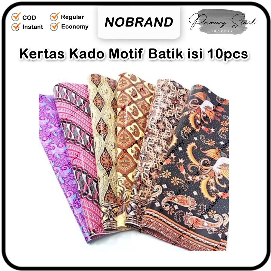 

Kertas Kado Batik 10 Lembar Aesthetic Instan Bungkus Motif Unik 48 x 64 cm