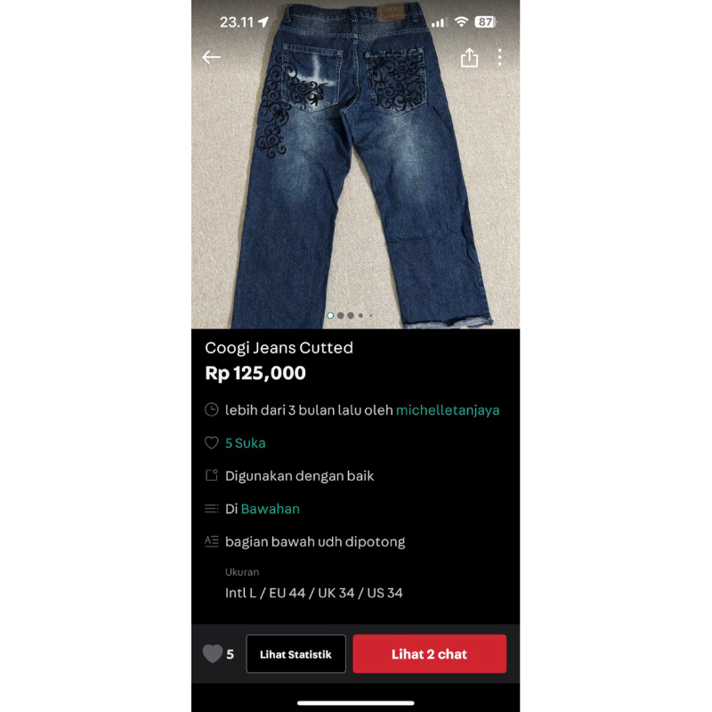 coogi jeans biru