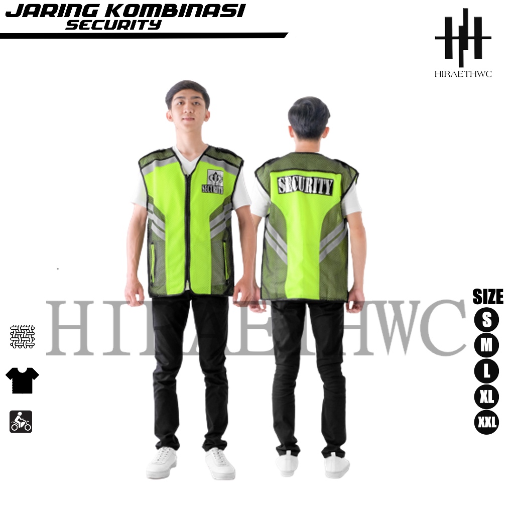 Rompi Dinas Security Satpam Rompi Lapangan Security/Rompi Security Satpam List Hitam Terbaik.