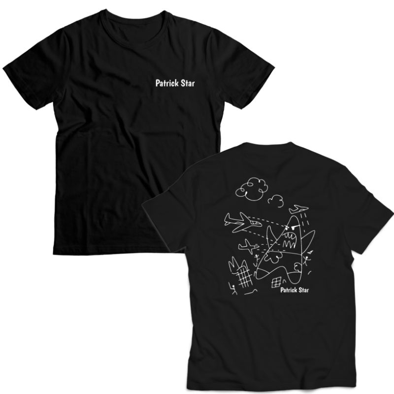 Tshirt Baju Kaos Patrick Star Cartoon Spongebob
