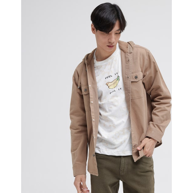details jacket twill with hoodie