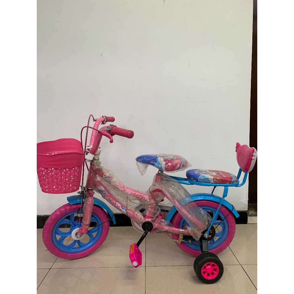 Sepeda Anak 2 Tahun Perempuan Cewek Pink Ungu Roda Samping