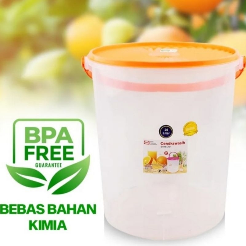 Toples plastik shinpo 20 liter/toples kerupuk/toples plastik tenteng