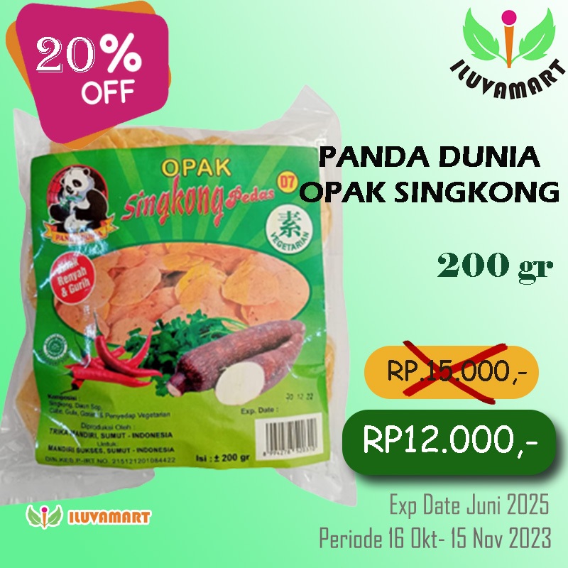 

Krupuk Panda Dunia Opak Singkong / Kerupuk Vegetarian Enak Gurih Renyah