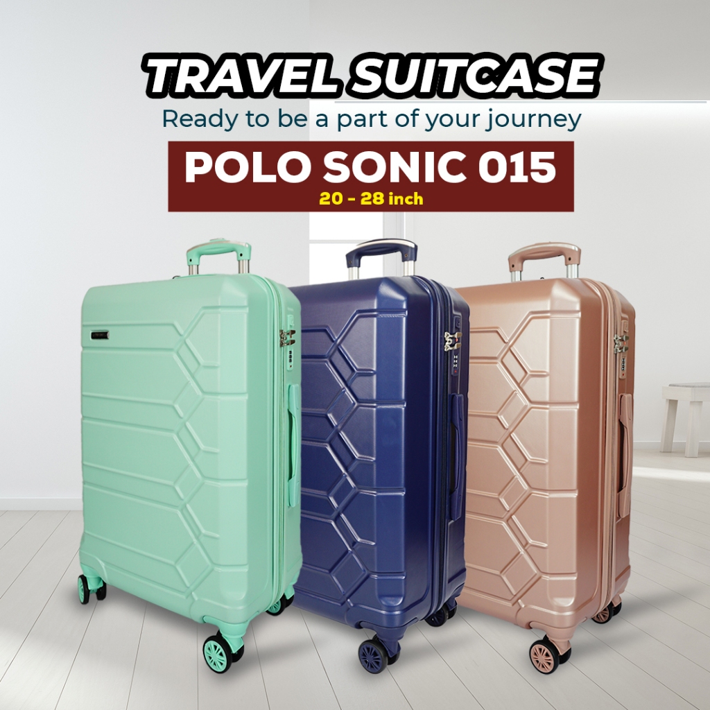 Koper Kabin Bagasi Koper Murah Koper  Fiber Roda 4 Rotasi 360  20 24 28 inch Anti Pecah POLO SONIC