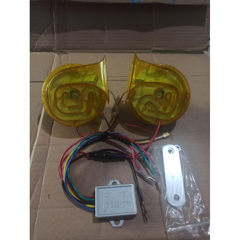 klakson Telolet keong gema -+ 18suara 12V tanpa tabung angin + Lampu